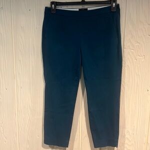J Crew Margie Cropped Ankle Teal Pants Size 10 Petite